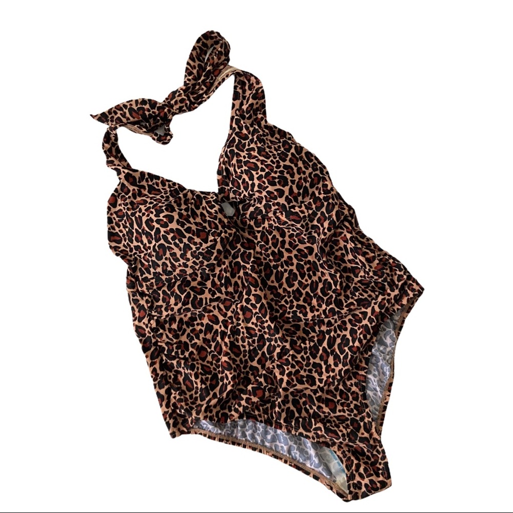 Kona Sol Animal Print One Piece Swim